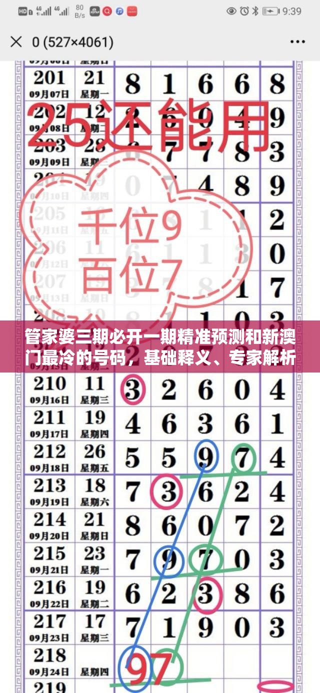 管家婆三期必开一期精准预测和新澳门最冷的号码，基础释义、专家解析解释与落实?杜绝虚假诱导词