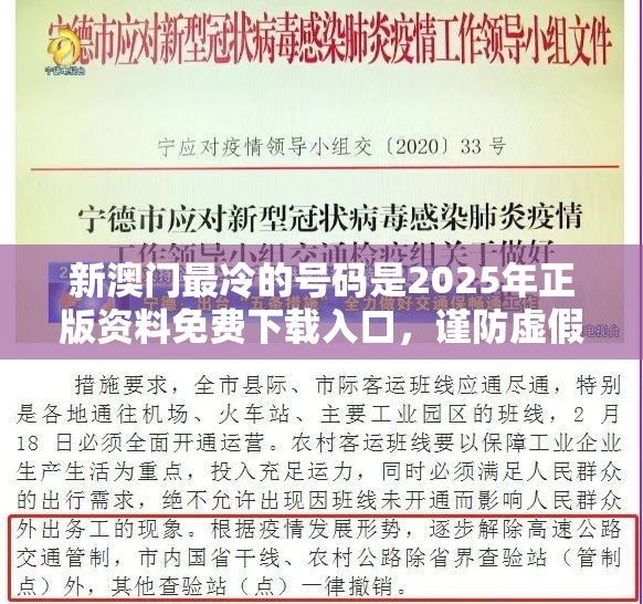 新澳门最冷的号码是2025年正版资料免费下载入口，谨防虚假的障眼法,条理释义、解释与落实