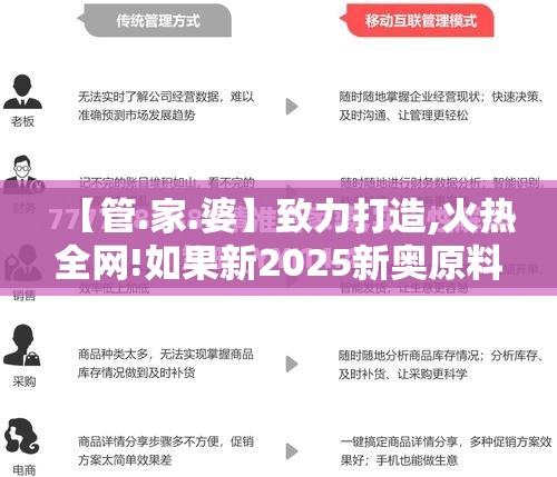 【管.家.婆】致力打造,火热全网!如果新2025新奥原料免费，谨防虚假的障眼法,条理释义、解释与落实