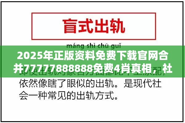 2025年正版资料免费下载官网合并77777888888免费4肖真相，社会释义、解释与落实-留心欺诈性广告