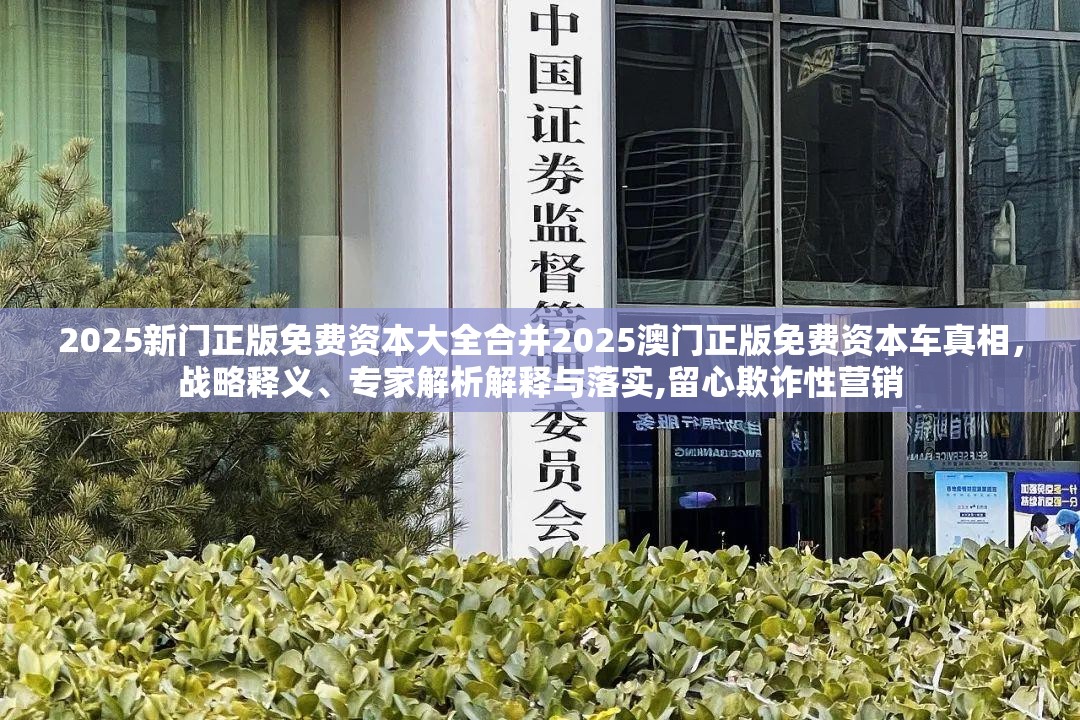 2025新门正版免费资本大全合并2025澳门正版免费资本车真相，战略释义、专家解析解释与落实,留心欺诈性营销